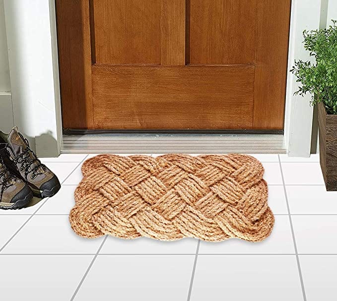 Mats Avenue Hand Made Earth Natural Lovers Knot Coir Door Mat (40 x 60cm)