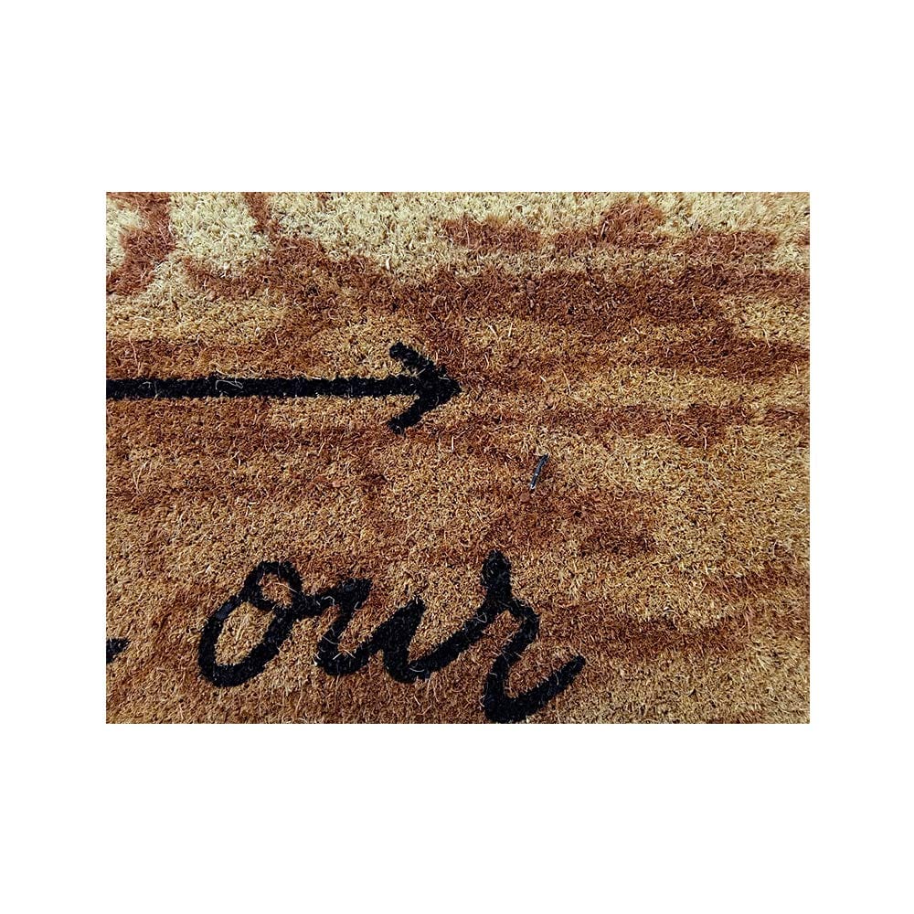 Mats Avenue Coir Door Mat Printed with Home Theme (45x75cm), Brown