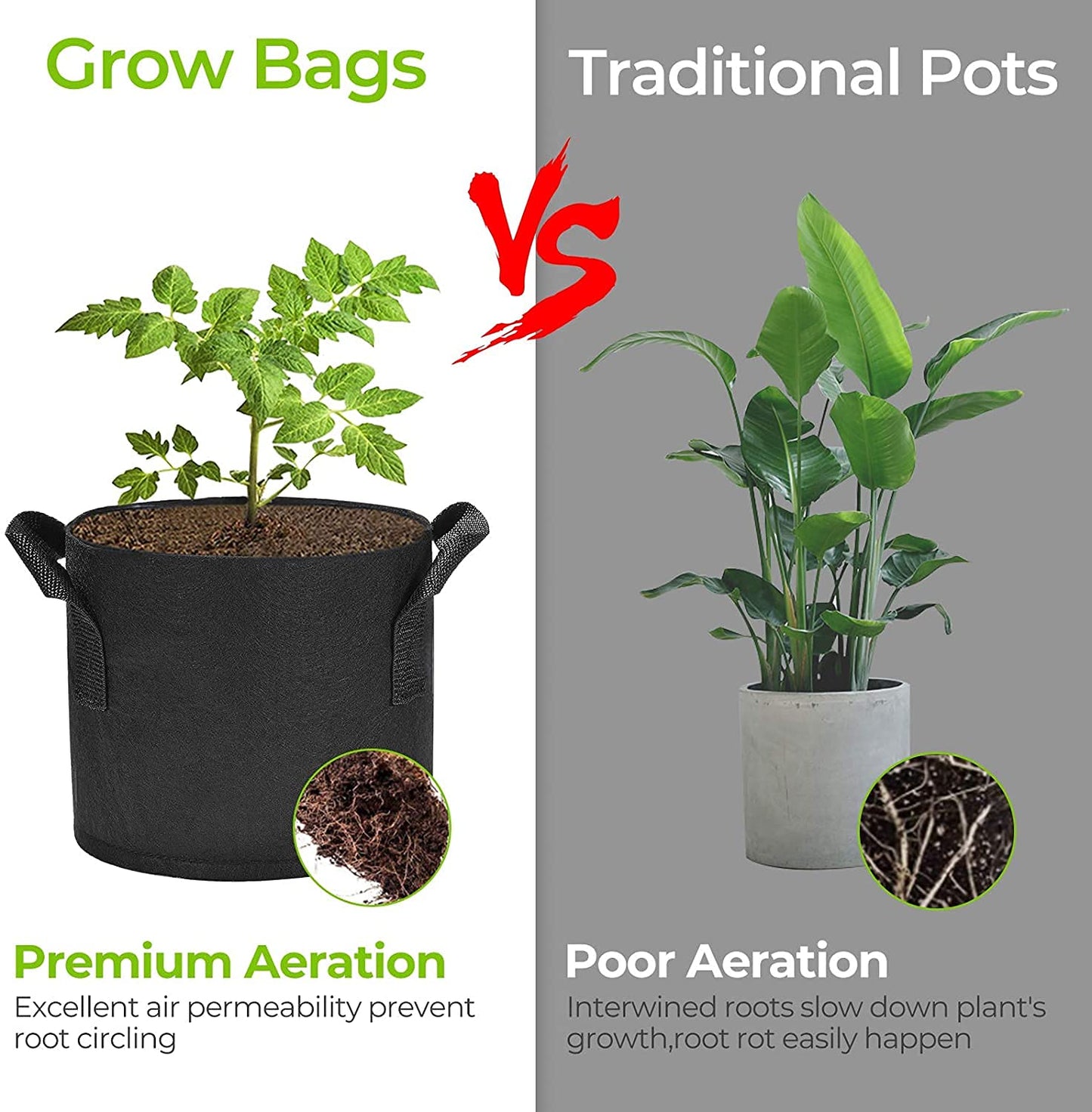 Planteria Ecofriendly Grow Bags (1 Gallon)
