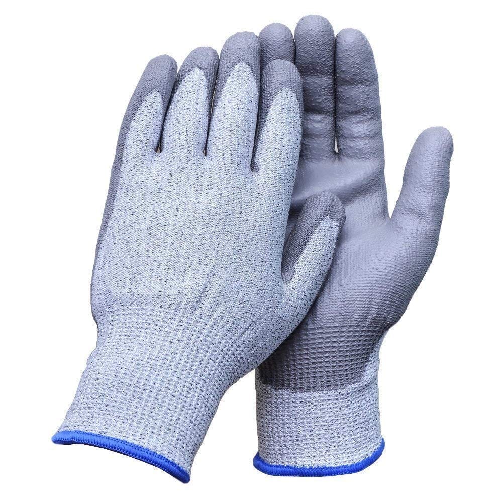 Rubber Coated Safety Hand Gloves (Level 5 Protection, Grey Colour)
