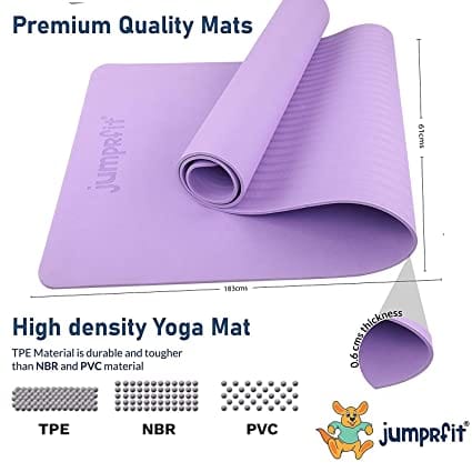 Fitness Guru Single Color 8mm Yoga Mat With Carrying Bag