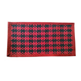 Mats Avenue Red and Black Color Anti Slippery Sisal Mat (45x75cm), Cotton Stitching