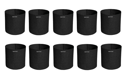 Oxypot Geo Fabric Smart Plant Grow Bags (6.5 X 7.25 Inches, 1 Gallon)- Pack of 10