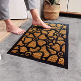 Mats Avenue Two Rubber Coir Welcome and Flower Design Doormats (24x16cm), Beige & Black