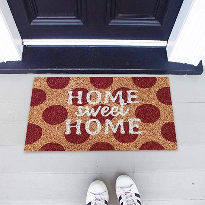 Mats Avenue Coir Door Mat with Anti Skid Rubberized Backing Home Theme (40x60cm)