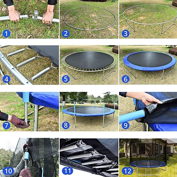 Fitness Guru Toddler Trampoline With Net Safety High Mould Base