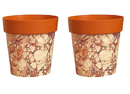 VGreen Garden Plastic Premium Planter, Multicolour (2 Pieces)