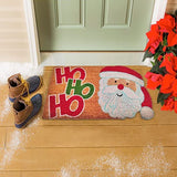 Mats Avenue Beautiful Christmas Theme Multi Color Heavy Duty Coir Door Mat (45x75cm, Set of 2)