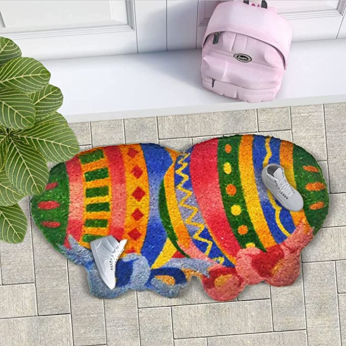 Mats Avenue Flying Saucer Print Design Coir Doormat (40x80cm), HandMade