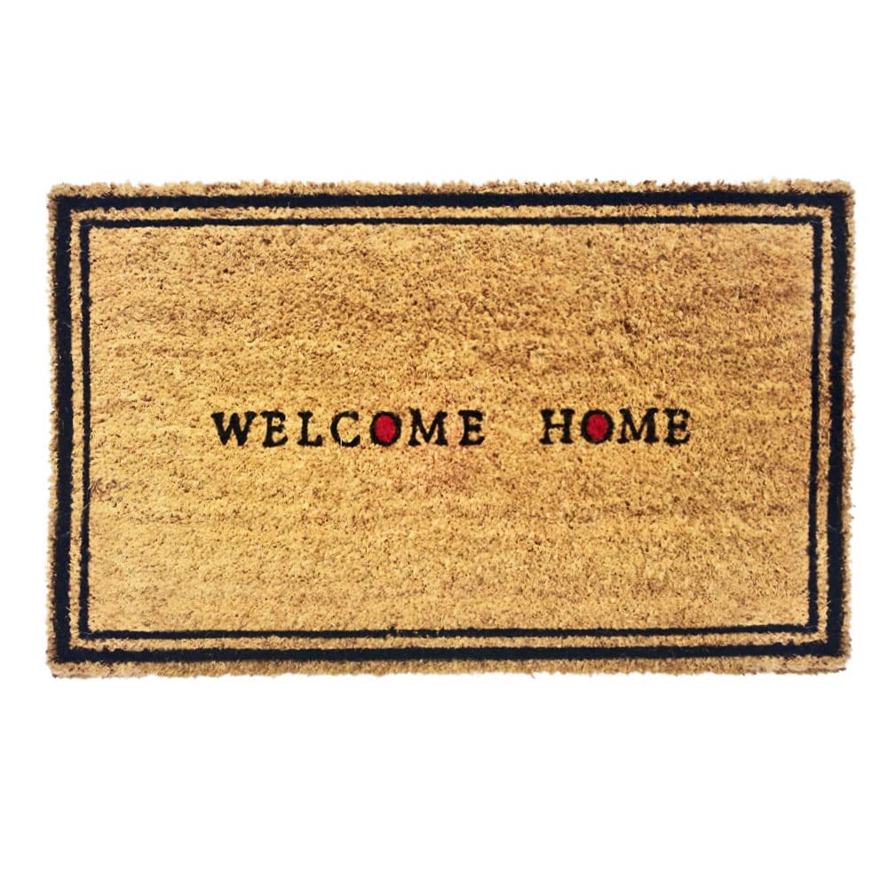 Mats Avenue Welcome Home Theme Coir Big Size Doormat (45x75cm), Brown