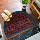 Mats Avenue Half Moon Door Mat PP and Rubber (40x60cm), Brown