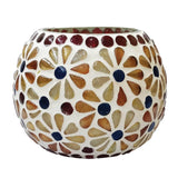 Om Craft Villa Moroccon Multicolour Mosaic Glass Tealight Candle Holder