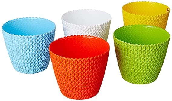 VGreen Garden 7 Inhes Multicolor Cloura Planters (Set of 4)