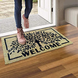 Mats Avenue EverGreen Tree PatternCoir Door Mat (40cmx70cm), Eminent Black