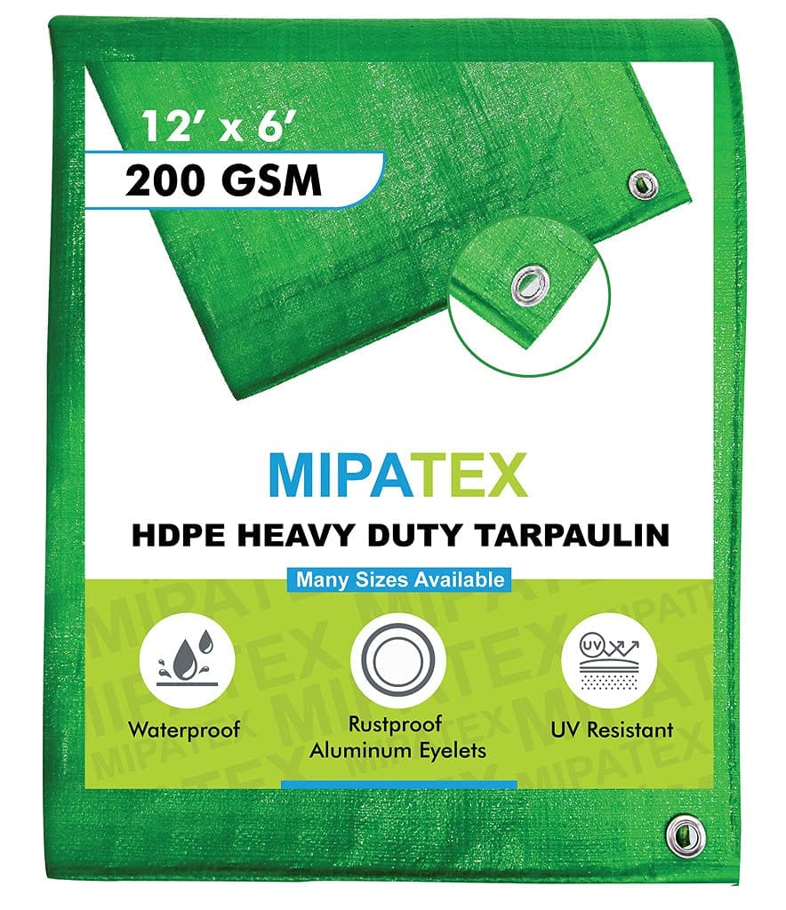 Mipatex Tarapaulin Waterproof Sheet (Green/ White)