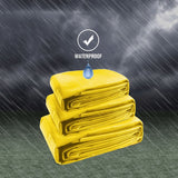 Tuffpaulin 120 GSM Heavy Duty Tarpaulin, 100% Waterproof (12FT X 30FT, Yellow)