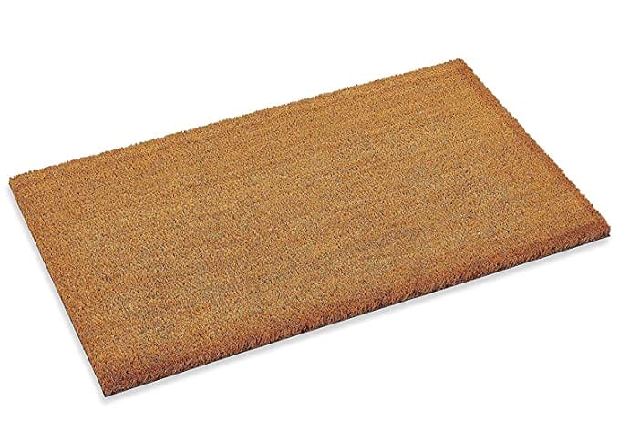 Mats Avenue Solid Coir Doormat with Heavy Backing (Brown, 45x75 cm) Large Set of 1