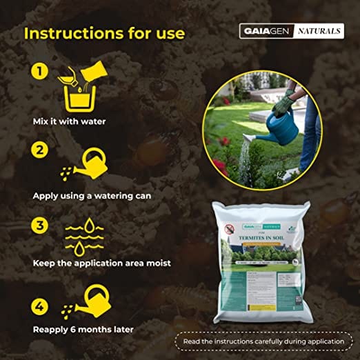 GAIAGEN Naturals for Termites in Soil- 1 Kg (100% Pesticide-Free Solution)