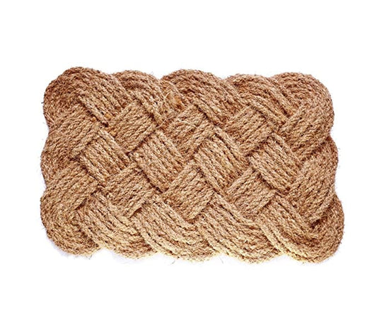 Mats Avenue Hand Made Earth Natural Lovers Knot Coir Door Mat (40 x 60cm)