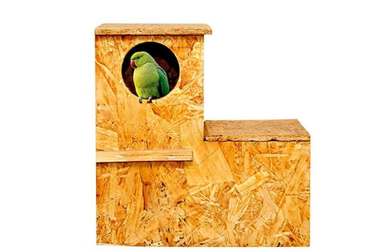 Amijivdaya Wooden Water-Resistant Parrot Home
