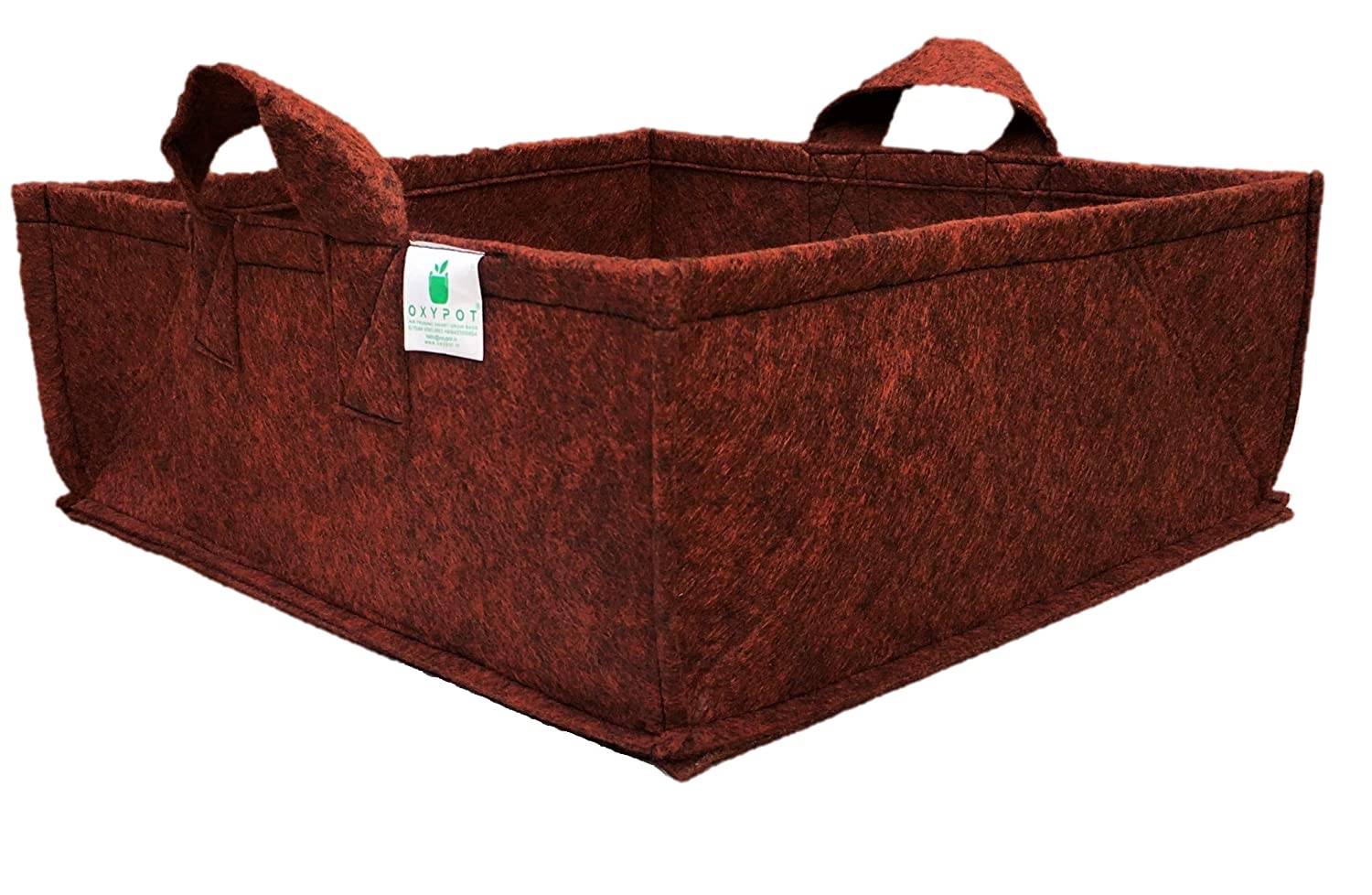 Oxypot Geo Fabric Grow Bags ,16 X 16 X 6 Inches, Maroon- Pack of 2