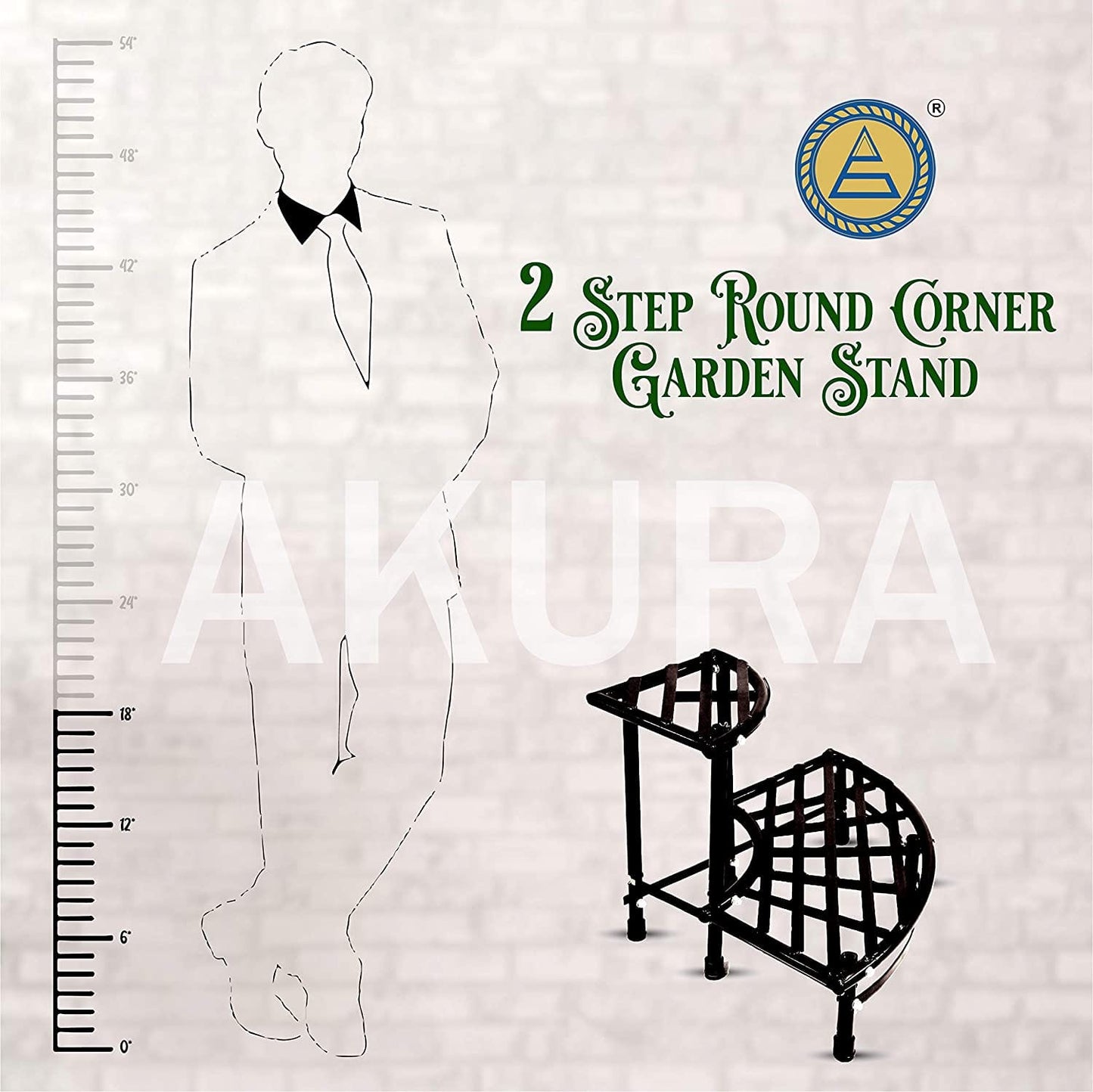 Akura Corner Metal Planter Stand