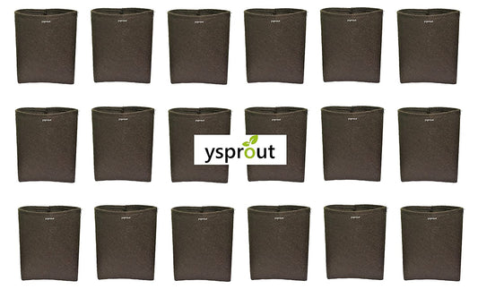Oxypot 140 GSM Geo Fabric Grow Bags (6x6.5 Inches, Coffee Colour)- Pack of 18