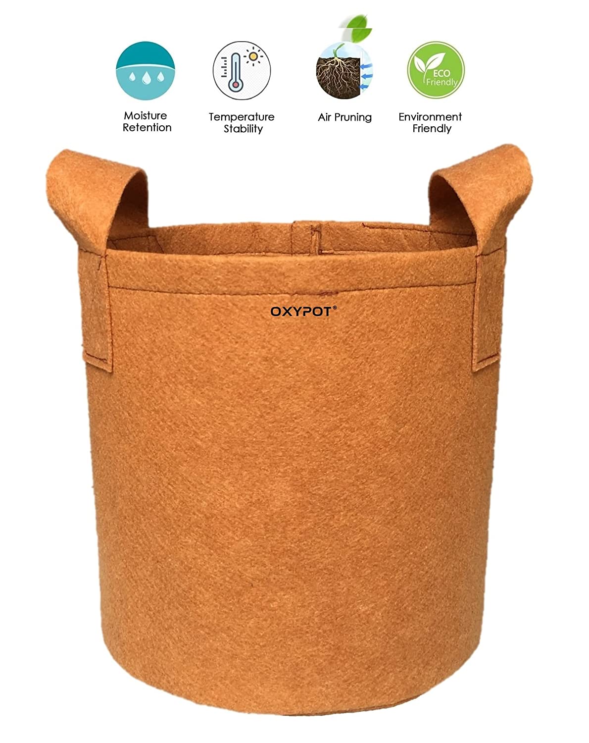 Oxypot Fabric Grow Bags (Multi-Colour, 12x12 Inches)