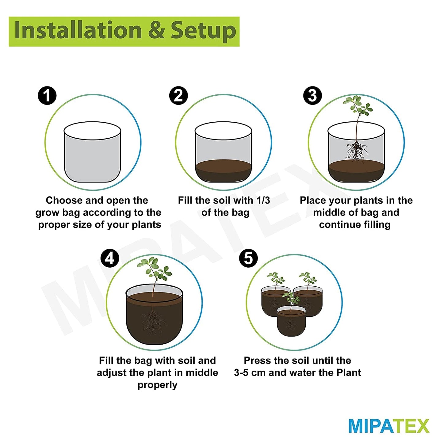 Mipatex Fabric Grow Bags (18x15 Inches)