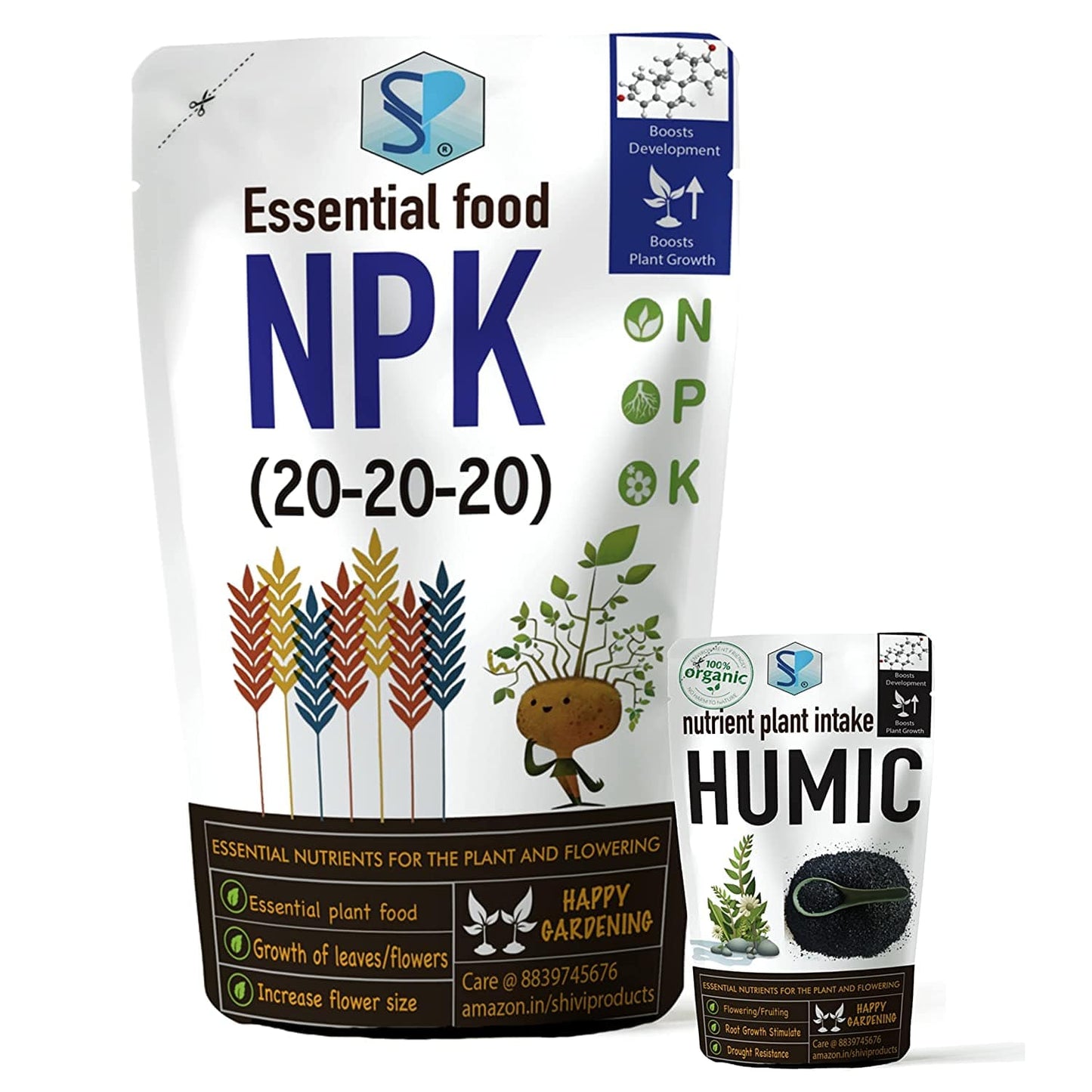 Shiviproducts NPK 20-20-20 Fertilizers + Organic Humic Acid Fertilizer (Free Sample)