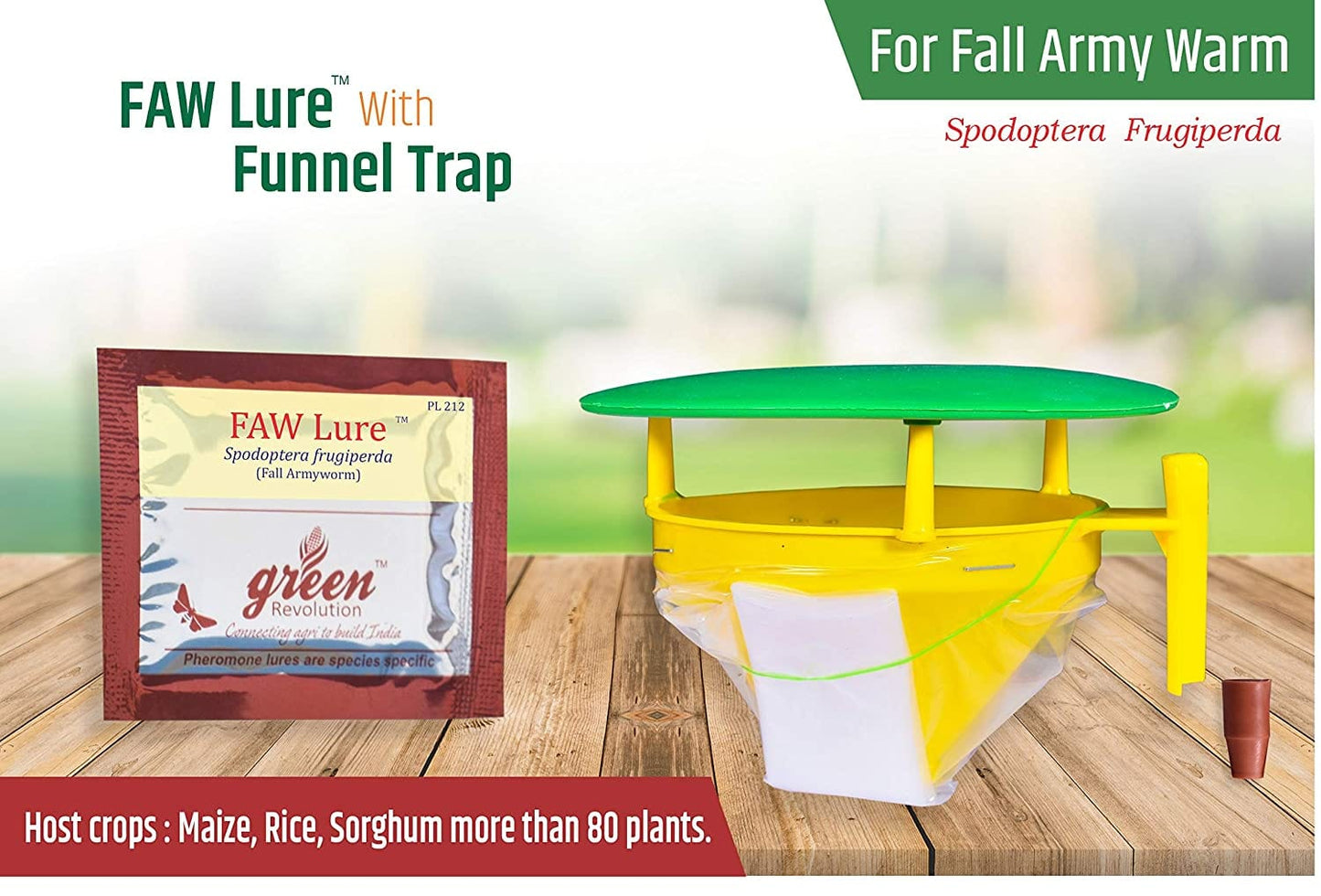 Green Revolution Funnel Trap With FAW Pheromone Lure (Combo)