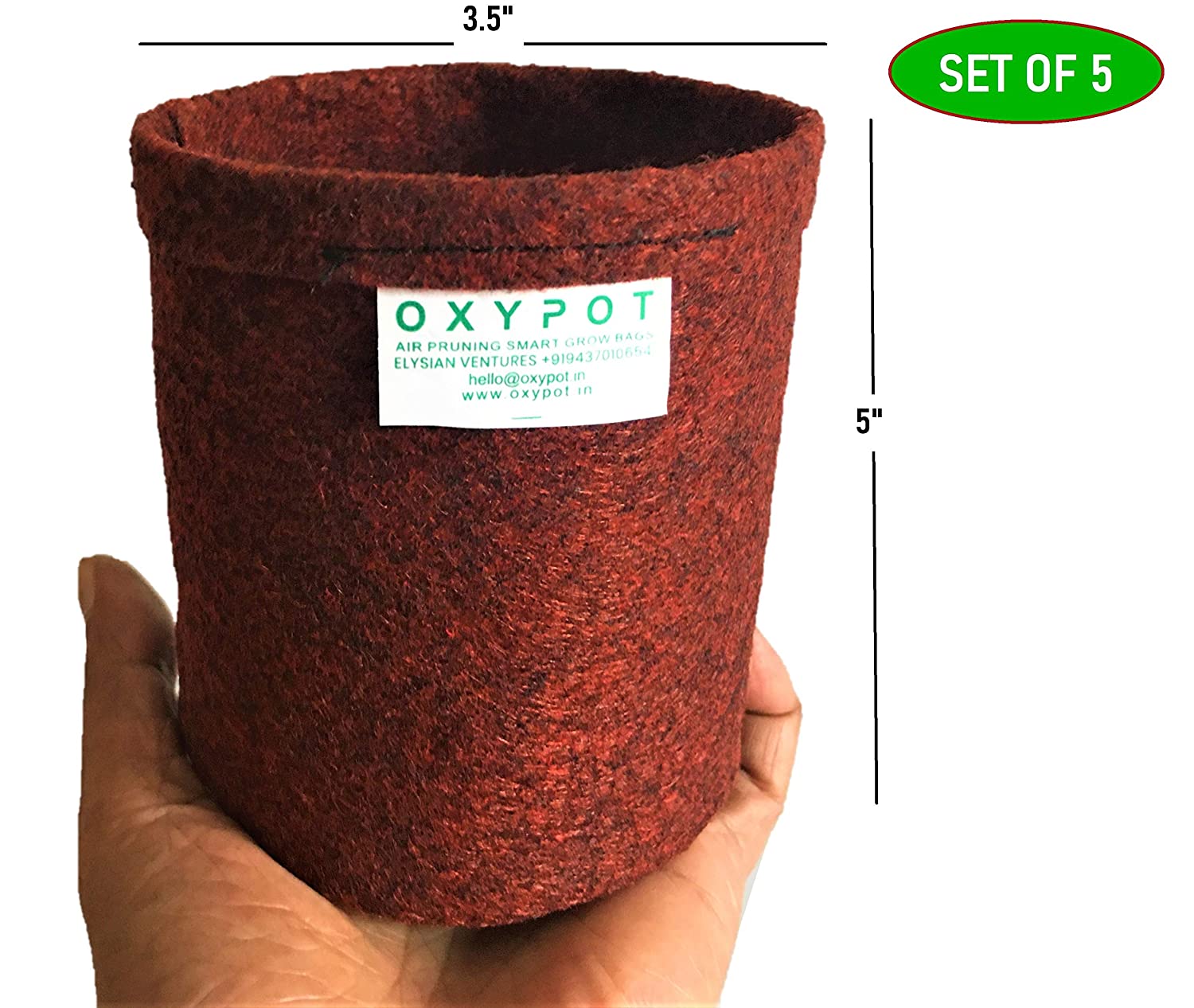 Oxypot Table Top Planter Pots- Pack of 5