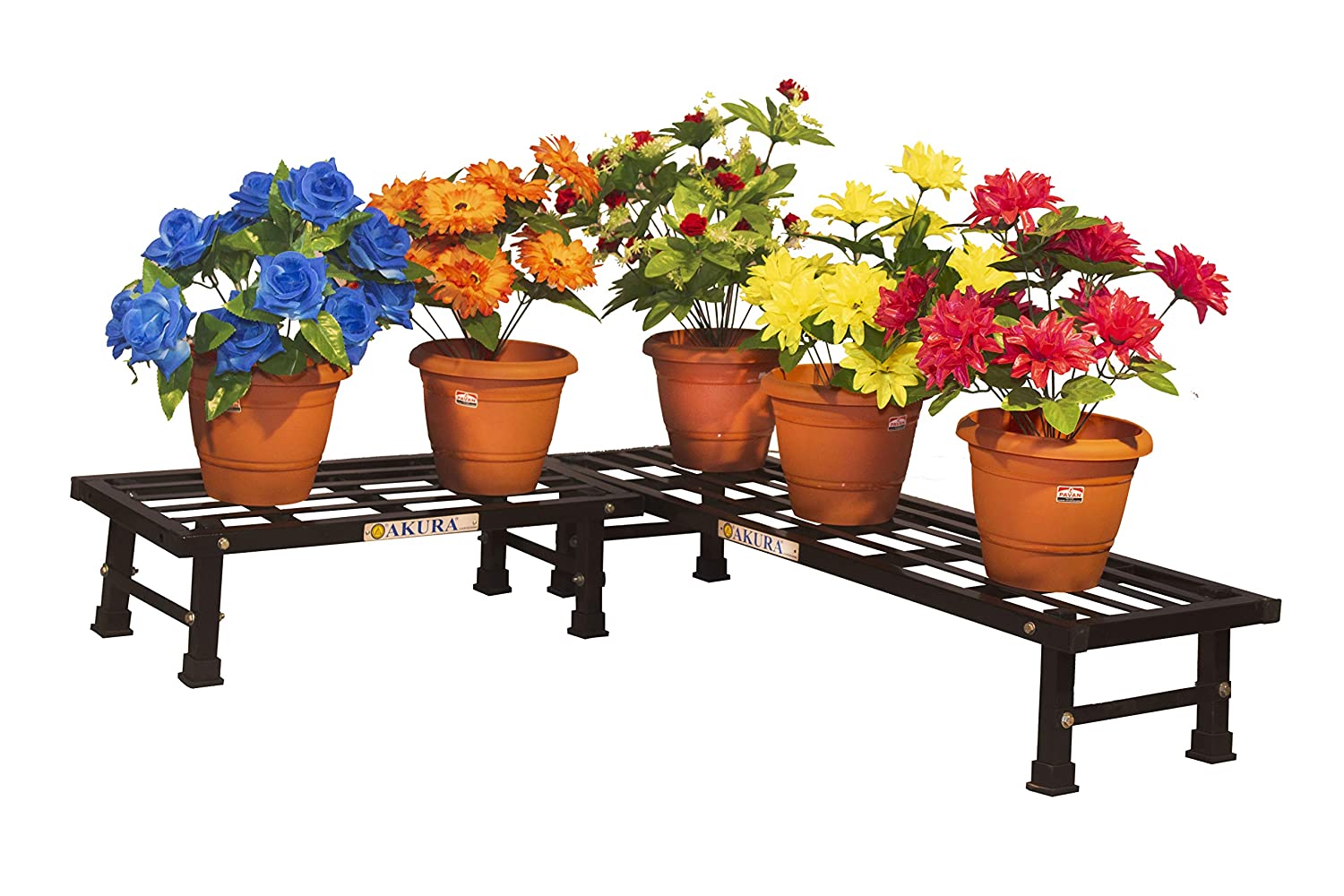 Akura Corner Metal Planter Stand