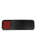Mats Avenue Polypropylene And Rubber Striped Step Red And Grey Color, 25 x 60 Cm (Set of 2)
