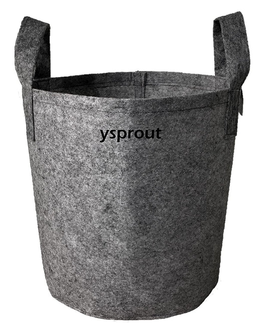 Oxypot Ysprout 200 GSM Geo Fabric Nursery Grow Bags (Grey), Pack of 6