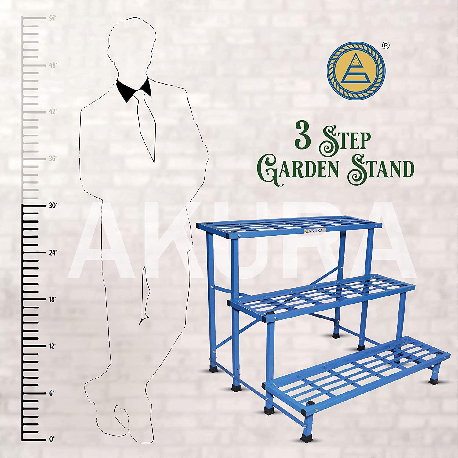 Akura 3-Step Metal Planter Stand