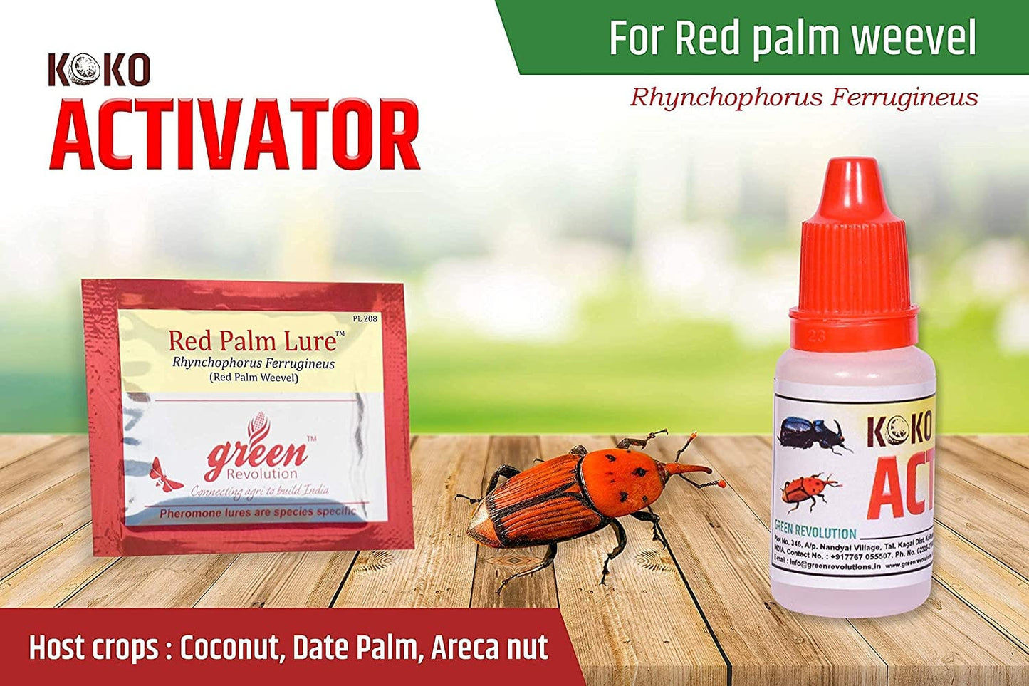 Green Revolution Red Palm Weevil Pheromone Trap (Pack of 2)