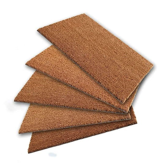 Mats Avenue Rubber and Coir Door Mat Natural (35x60cm) Brown - Set of 5