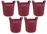 Oxypot Geo Fabric Grow Bags,10 x 10 Inches (Pack of 5, Red)