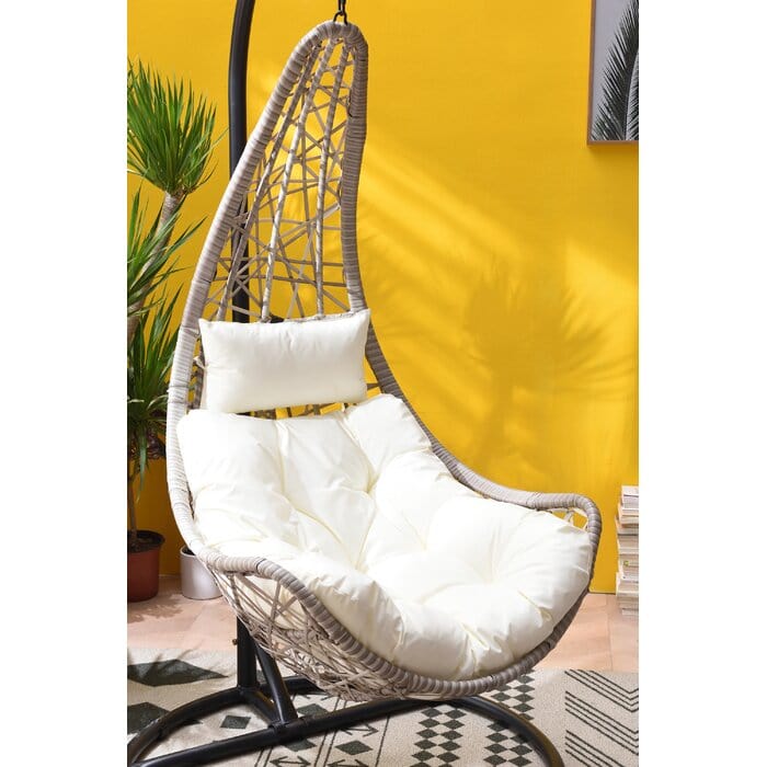 Dreamline Single Seater Hanging Swing With Stand For Balcony & Garden