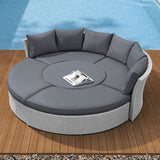 Dreamline Outdoor Furniture Poolside Sunbed/Daybed With Cushion (Grey)
