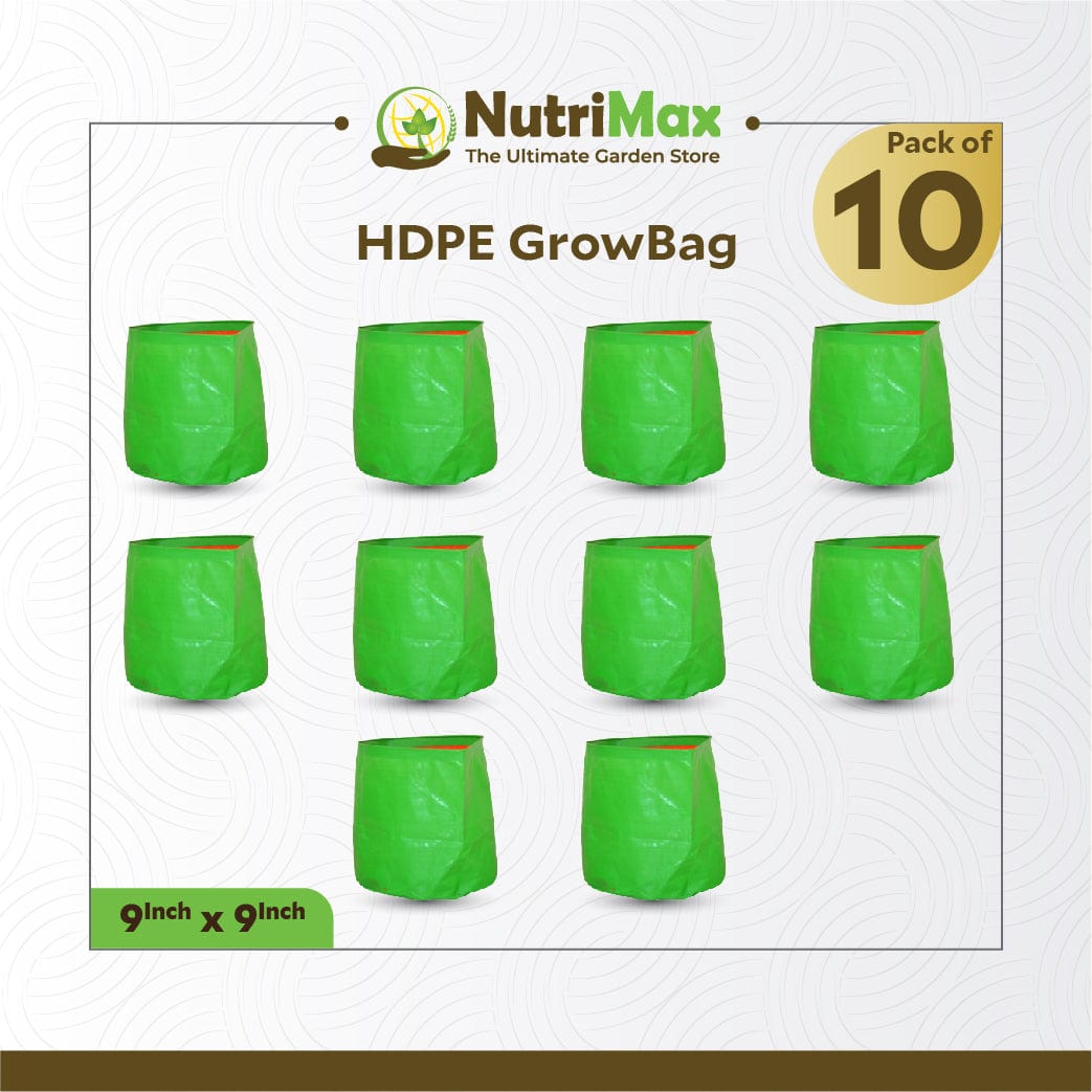 Nutrimax HDPE 200 GSM 9 inch x 9 inch Outdoor Plant Bag