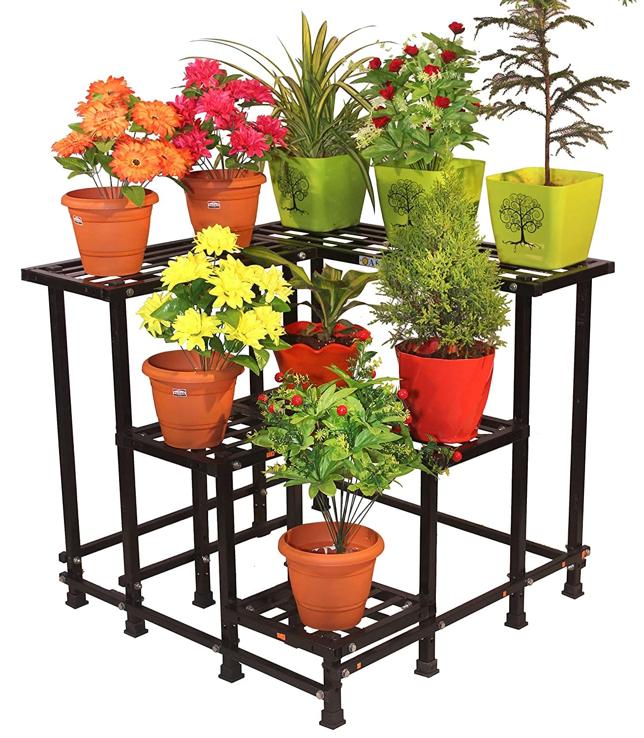 Akura Corner Metal Planter Stand