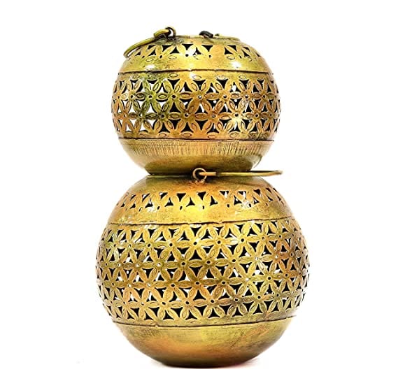 Naturals Export Rajasthani Painted Iron Tea Light Lantern