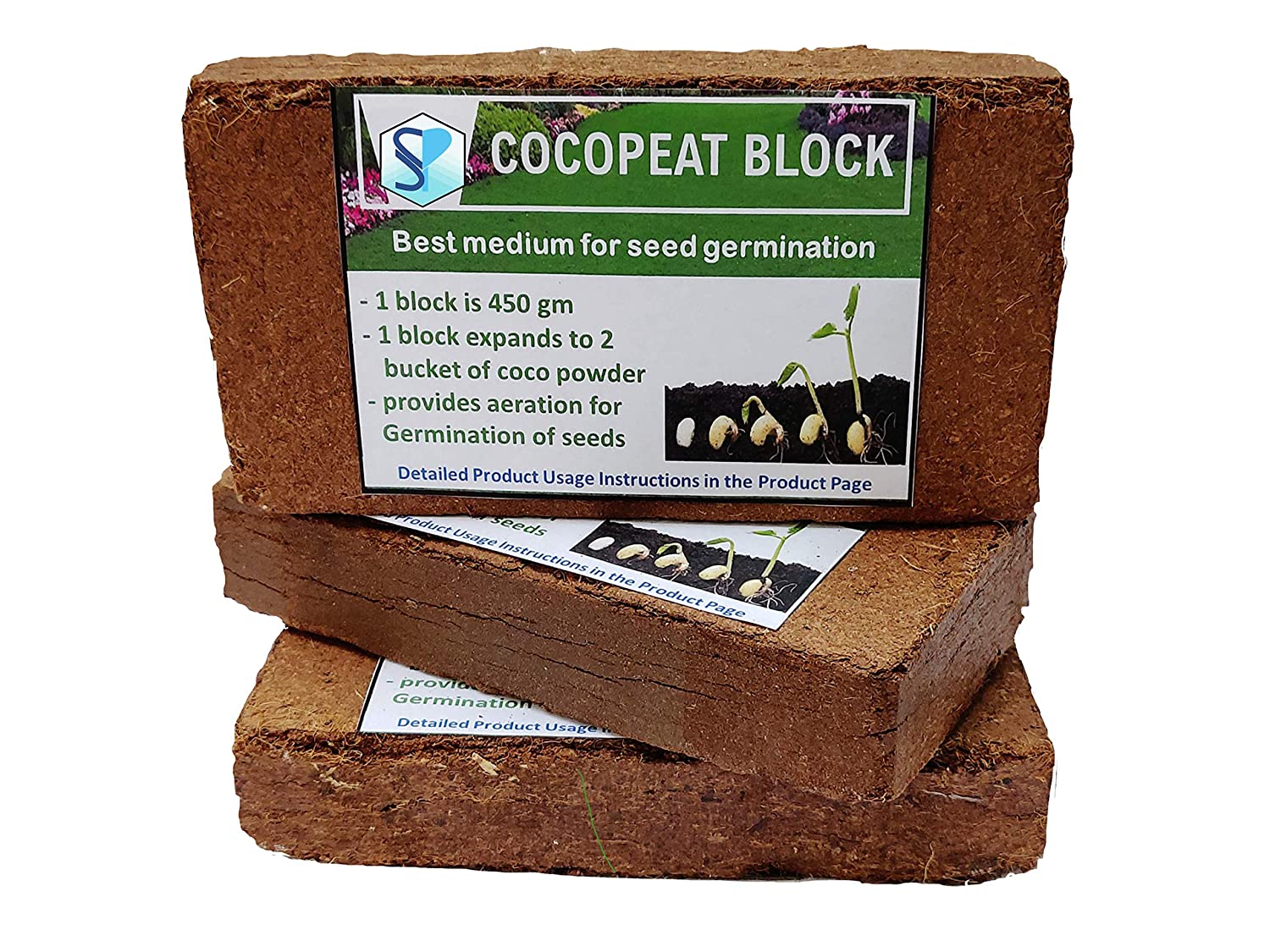 Shiviproducts Cocopeat With Seasonal Seeds (Coriander, Radish, Spinach)