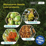 GAIAGEN Pheromone Lure For Rhinoceros Beetle (Oryctes Rhinoceros) & Insect Bucket Trap (Combo Pack), Include - 5 Lures & 5 Traps