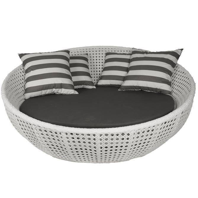 Dreamline Outdoor Furniture Poolside Sunbed With Cushion (White)