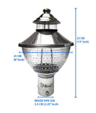 BENE Bon Outdoor Lamp/Gate Light/Garden Light (Steel, 21 Cms)