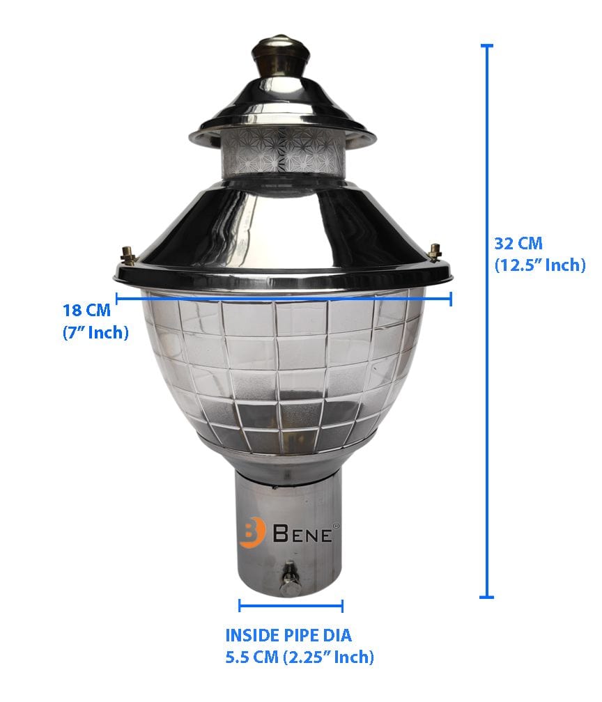 BENE Freddo Outdoor Lamp/Gate Light/Garden Light (Steel, 18 Cms)