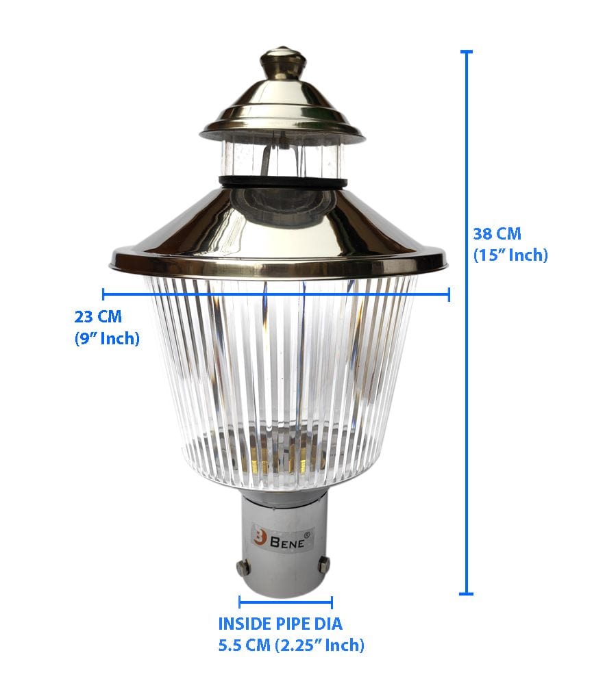 BENE Reed Gate Light/Garden Light/Outdoor Lamp (Steel, 23 Cms)